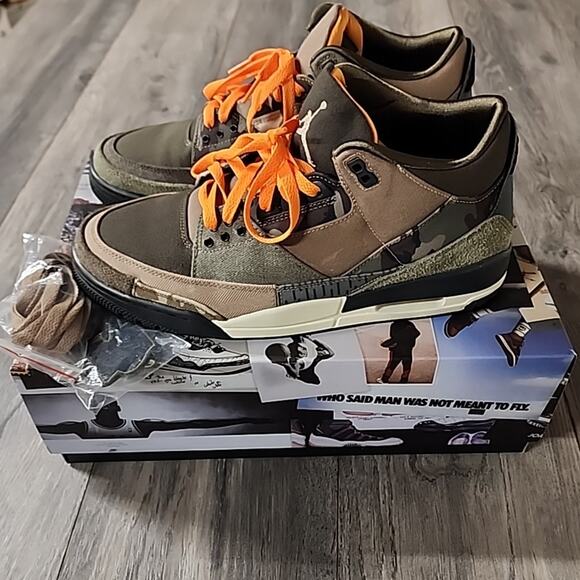 Nike Air Jordan 3 Retro SE Patchwork Camo DO1830-200 Men's Size 10.5 - Picture 4 of 10